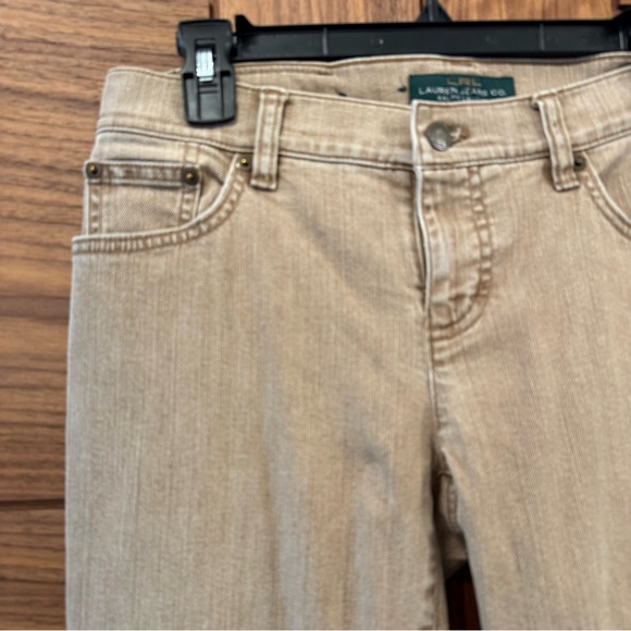 LRL Lauren Jeans Co Ralph Lauren EUC Tan Women's Modern Bootcut Jeans - Sz 4 - Picture 2 of 9